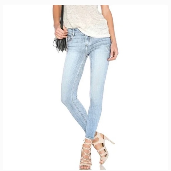 GRLFRND The Candice Distressed Super Skinny Mid Rise Jeans in Hey Jude - Picture 4 of 8
